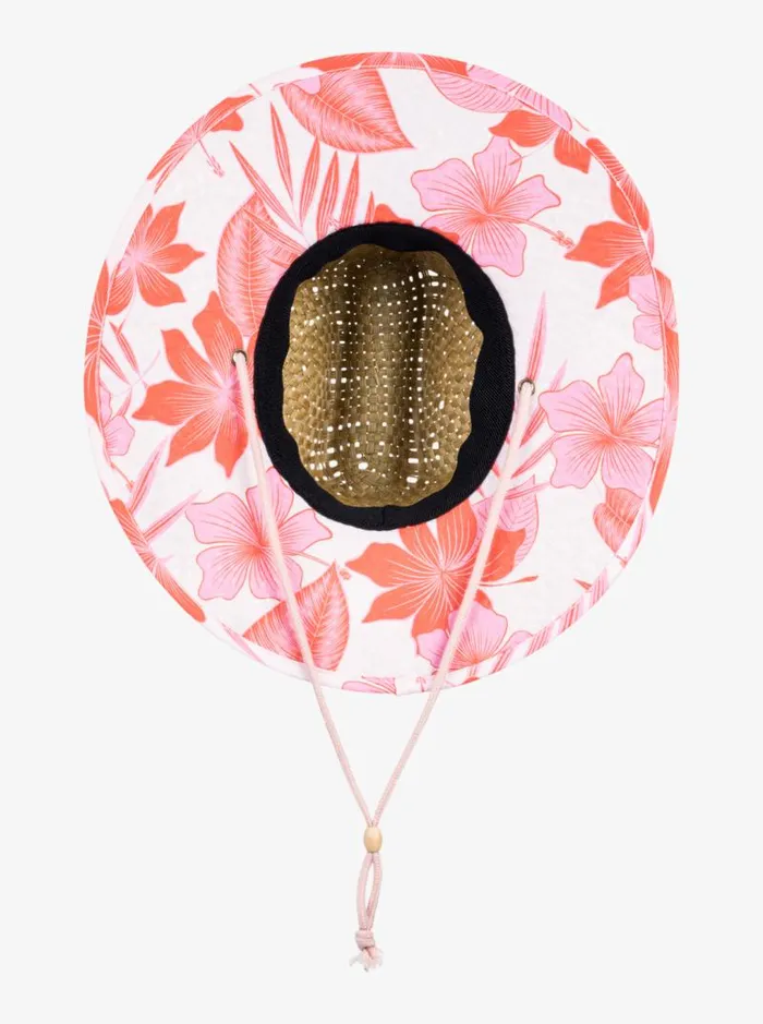 Roxy Beanies Pina To My Colada Printed Sun Hat Pale Dogwood Lhibiscus 8211 Women Roxy Beanies Pina To My Colada Printed Sun Hat Pale Dogwood Lhibiscus 8211 Women