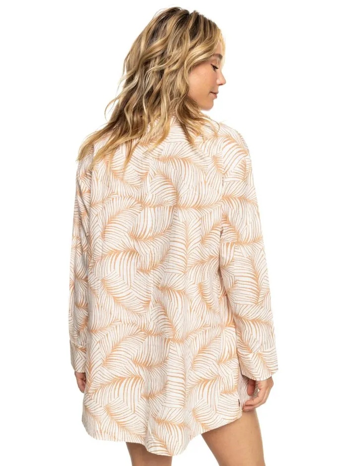 Roxy Cover Ups Easy Relax Shirt Dress Toast S Palm Tree 8211 Women Roxy Cover Ups Easy Relax Shirt Dress Toast S Palm Tree 8211 Women