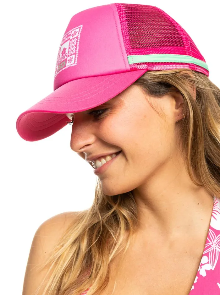 Roxy Hats Dig This Trucker Hat Shocking Pink 8211 Women