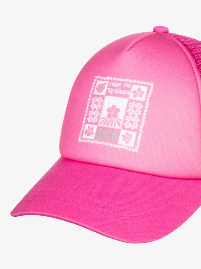Roxy Hats Dig This Trucker Hat Shocking Pink 8211 Women
