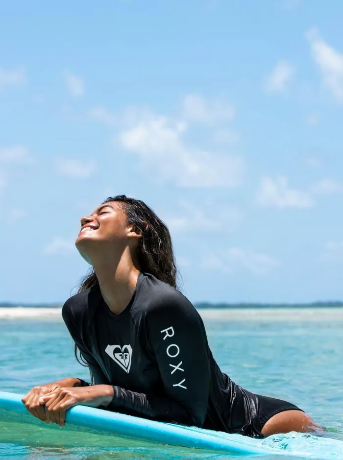 Roxy Rashguards Beach Classics Long Sleeve UPF 50 Rashguard Anthracite 8211 Women