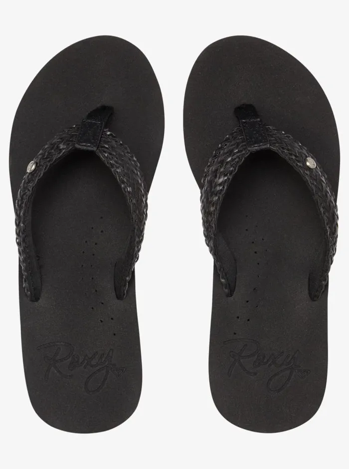 Roxy Sandals Mellie Iii FlipFlops Black 8211 Women Roxy Sandals Mellie Iii FlipFlops Black 8211 Women