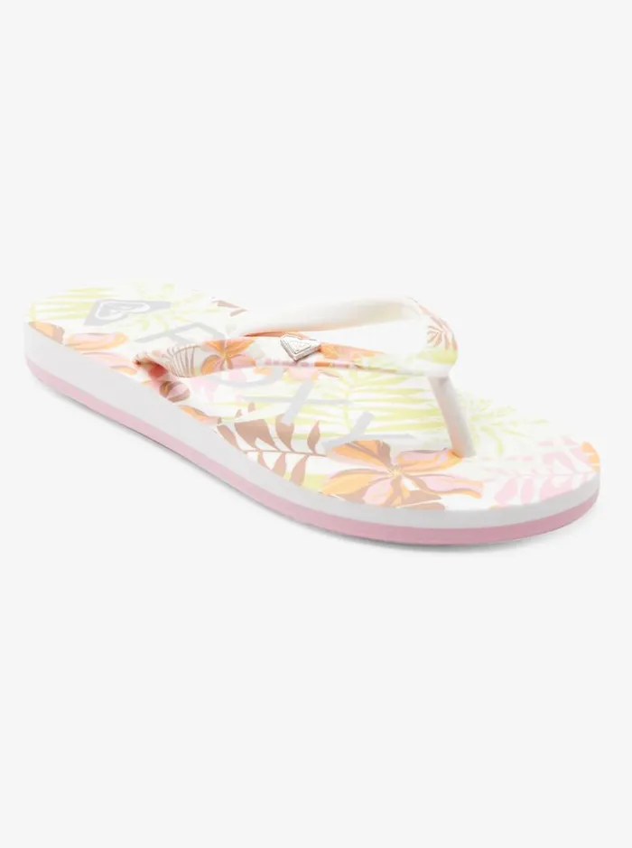 Roxy Shoes and Sandals Girl039s 416 Pebbles Sandals Whiteorangepink 8211 Kids