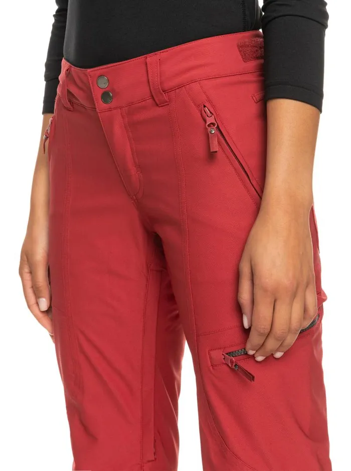 Roxy Snow Pants Cabin Slim Fit Snow Pants Brick Red 8211 Women Roxy Snow Pants Cabin Slim Fit Snow Pants Brick Red 8211 Women