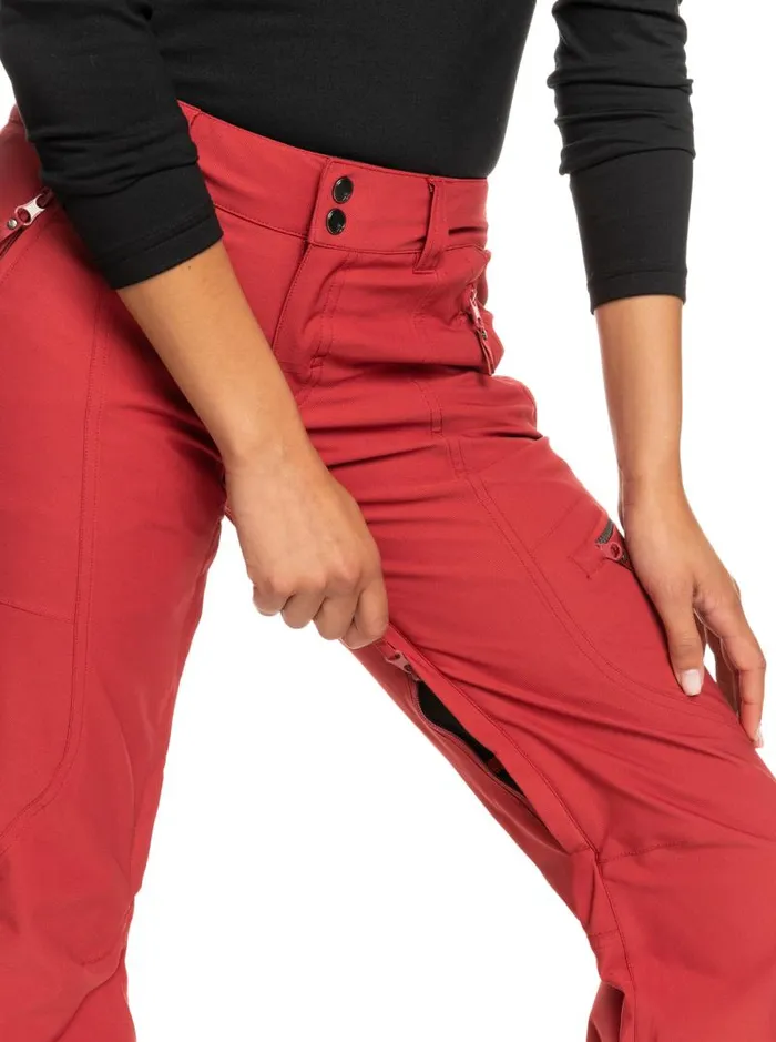 Roxy Snow Pants Cabin Slim Fit Snow Pants Brick Red 8211 Women Roxy Snow Pants Cabin Slim Fit Snow Pants Brick Red 8211 Women
