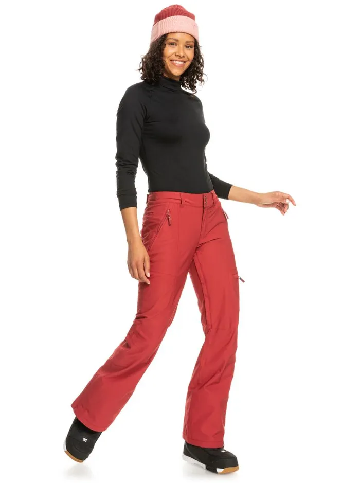 Roxy Snow Pants Cabin Slim Fit Snow Pants Brick Red 8211 Women Roxy Snow Pants Cabin Slim Fit Snow Pants Brick Red 8211 Women