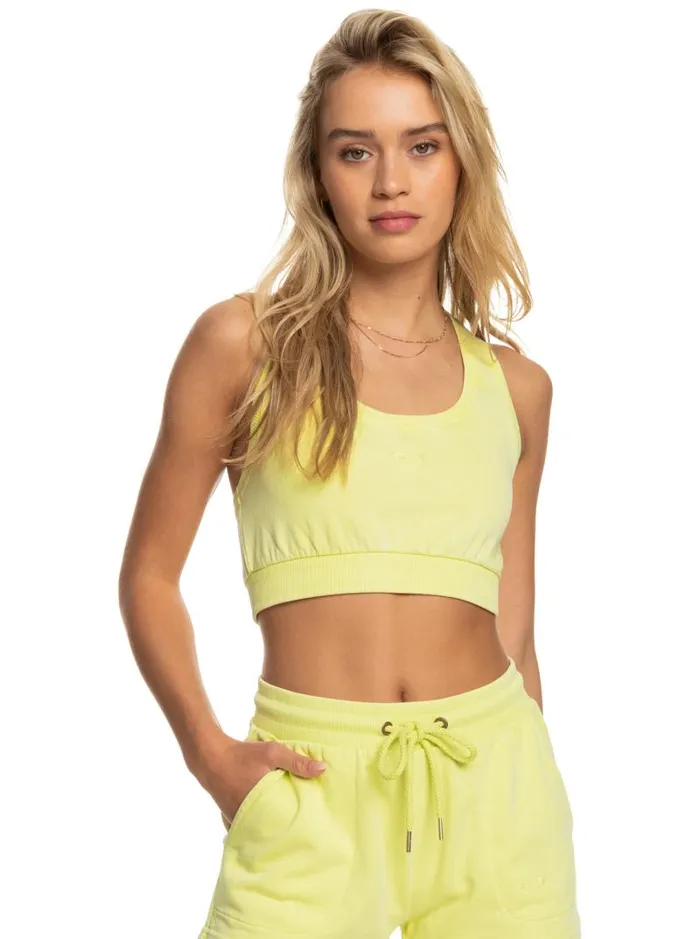 Roxy Tops Taking It Easy Cropped Tank Top Daiquiri Green 8211 Women