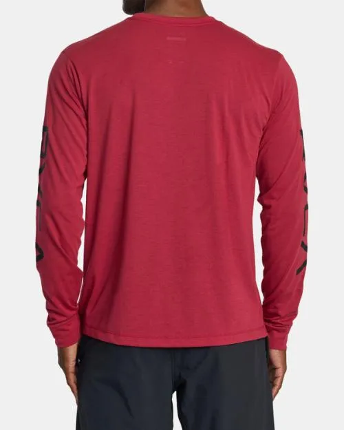 Rvca 2X Long Sleeve Tee Deep Magenta SportMen Tees and Tanks