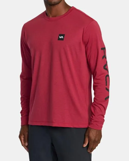 Rvca 2X Long Sleeve Tee Deep Magenta SportMen Tees and Tanks