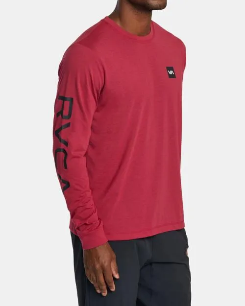 Rvca 2X Long Sleeve Tee Deep Magenta SportMen Tees and Tanks