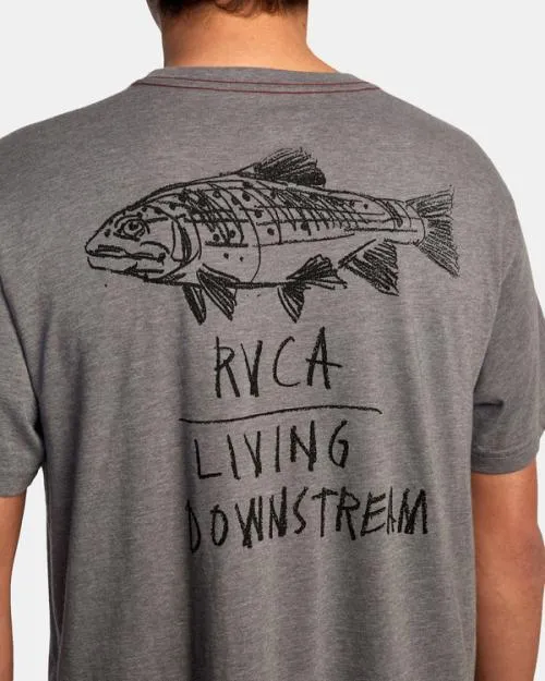 Rvca Ben Horton Downstream Tee Smoke Men Short Sleeves