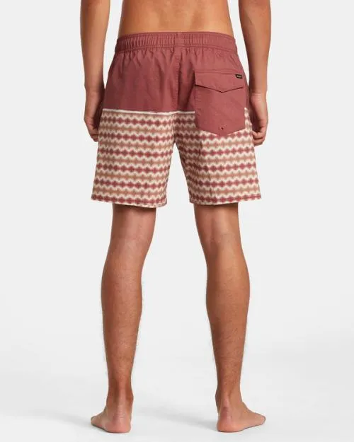 Rvca County Elastic Waist Boardshorts 17034 Cinnabar Men Boardshorts