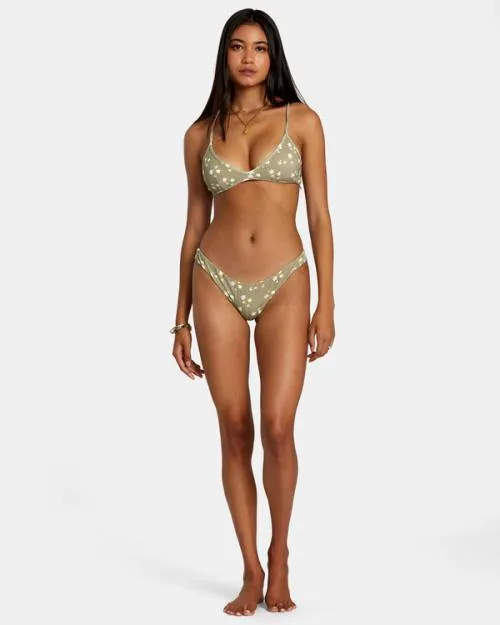 Rvca Decoupage Cheeky Bikini Bottoms Aloe Women Bikini Bottoms