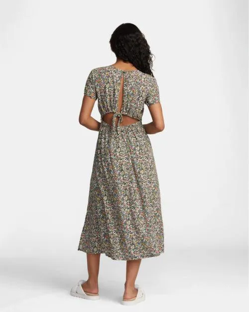 Rvca Dreamscape Dress Green Flash Women Dresses and Rompers