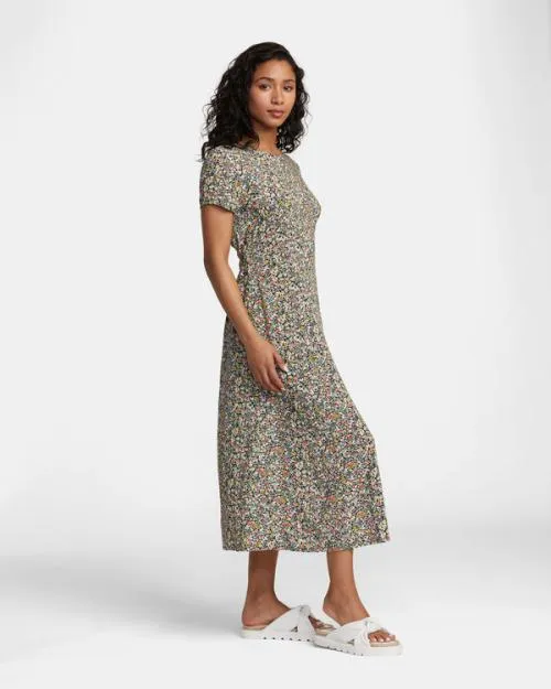Rvca Dreamscape Dress Green Flash Women Dresses and Rompers