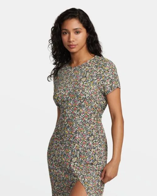 Rvca Dreamscape Dress Green Flash Women Dresses and Rompers