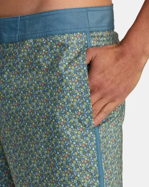 Rvca Freeport Boardshorts 16034 Duck Blue Men Boardshorts