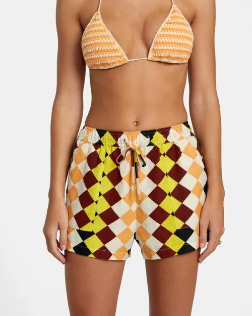 Rvca Greenpacha Cusco Elastic Shorts Multi Women Shorts and Skirts