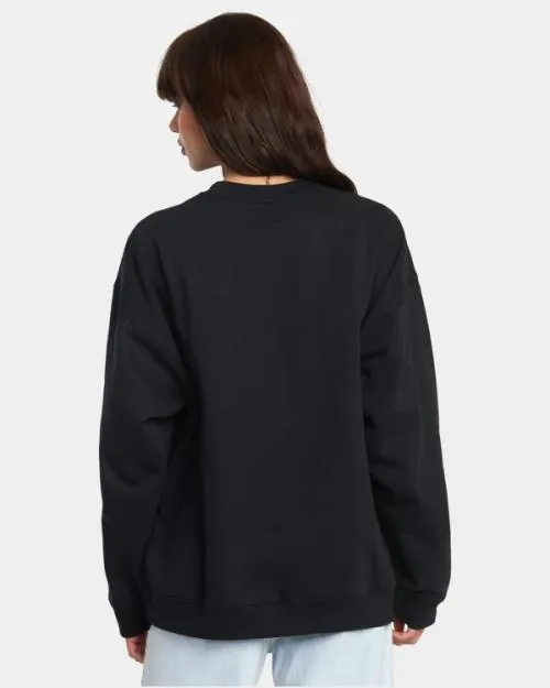 Rvca Letterman Sweatshirt Rvca Black Women Hoodies and Fleece