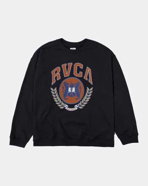 Rvca Letterman Sweatshirt Rvca Black Women Hoodies and Fleece