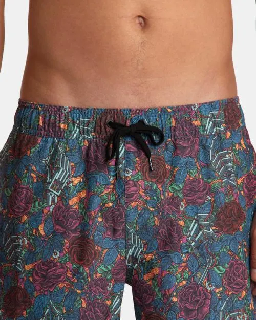 Rvca Martin Ander Elastic Waist Boardshorts 17034 Multi Men Boardshorts