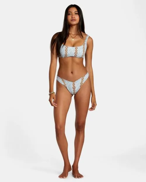 Rvca Micro Magic Reversible Bra Bikini Top Shale Women Bikini Tops