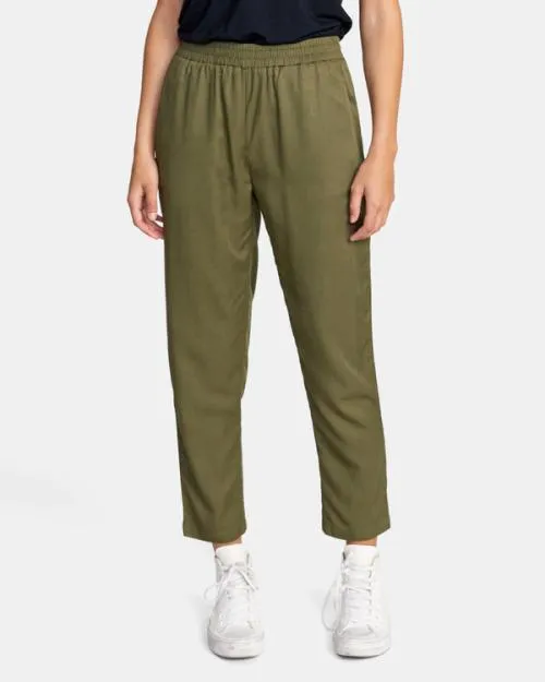 Rvca New Yume Beach Pants Dark Olive Women Pants