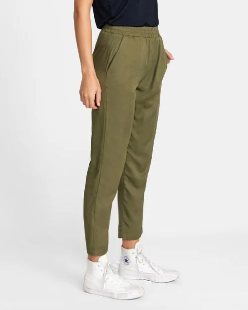 Rvca New Yume Beach Pants Dark Olive Women Pants