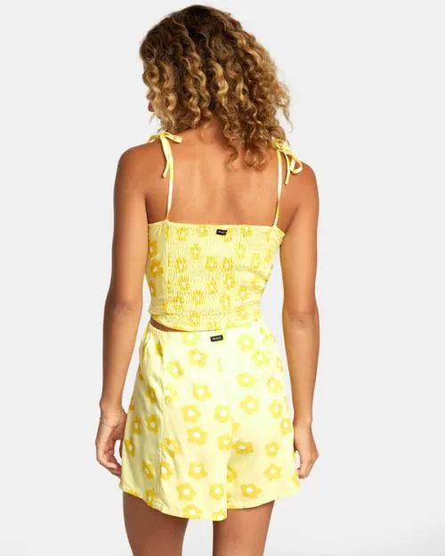Rvca Nicky Cami Tank Top Pineapple Women Tops