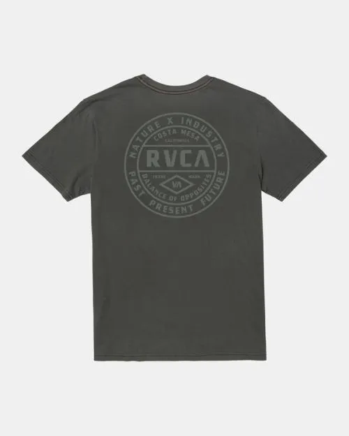 Rvca Standard Issue TShirt Pirate Black Men Short Sleeves