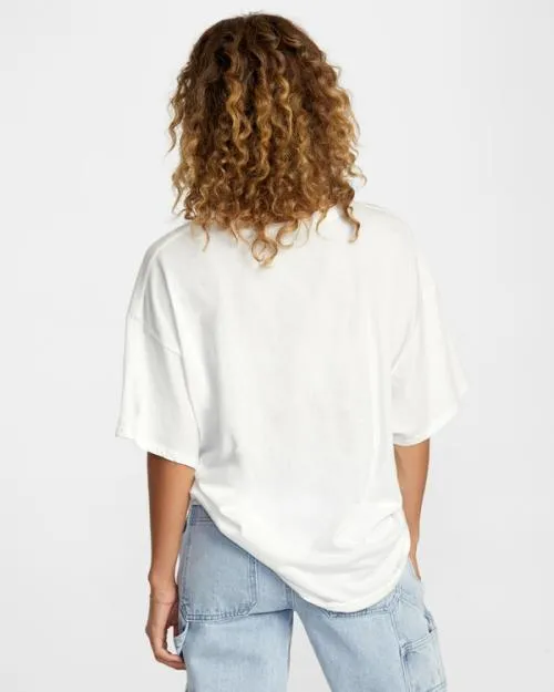 Rvca Tarot Tee Vintage White Women Tees and Tanks