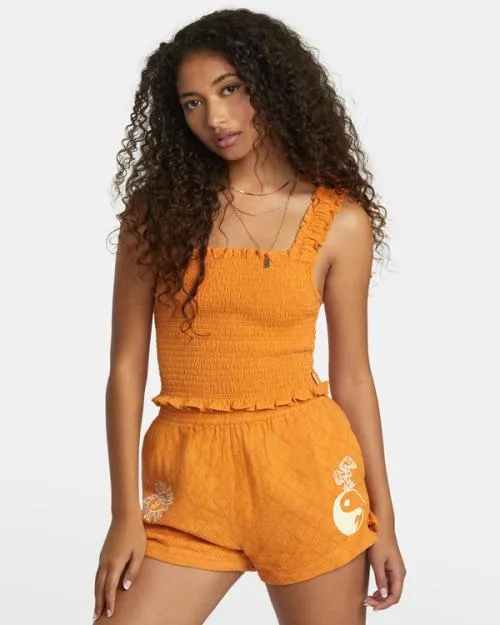 Rvca Terrace Tank Top Tangerine Women Tops