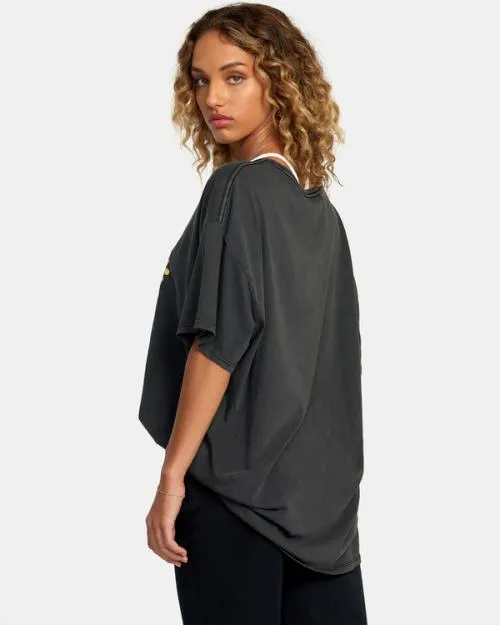 Rvca Uprising Tee Rvca Black Women Tees and Tanks