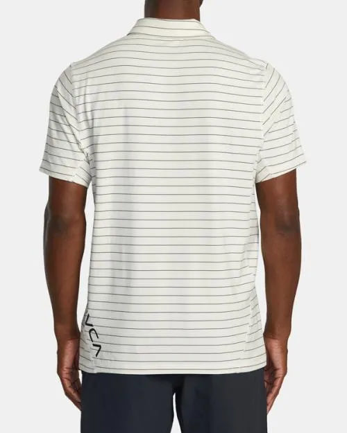 Rvca VA Sport Vent Technical Polo Shirt Off White SportMen Short Sleeves