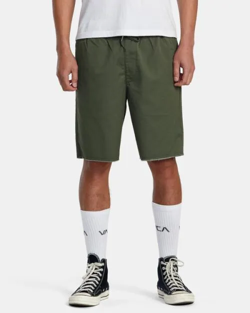 Rvca Weekend Elastic Waist Shorts Cactus Men Shorts and Hybrids