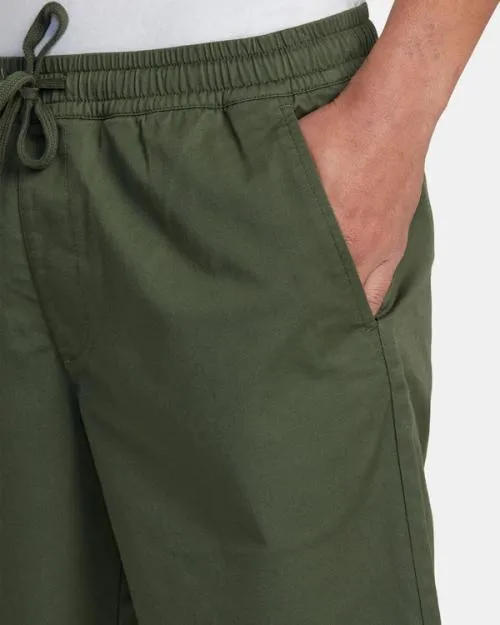 Rvca Weekend Elastic Waist Shorts Cactus Men Shorts and Hybrids