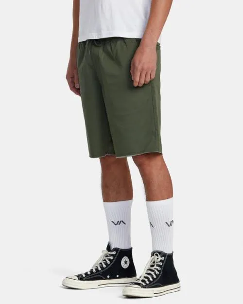 Rvca Weekend Elastic Waist Shorts Cactus Men Shorts and Hybrids