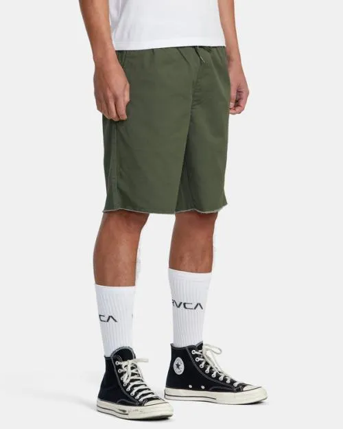 Rvca Weekend Elastic Waist Shorts Cactus Men Shorts and Hybrids
