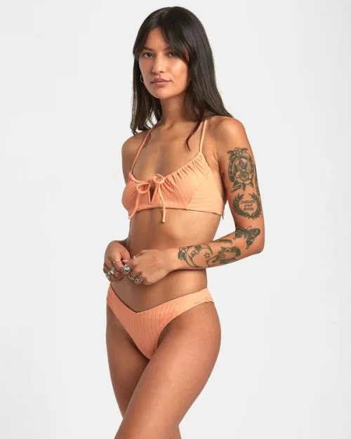 Rvca Wide Rib Crossback Bikini Top Lilikoi Women Bikini Tops