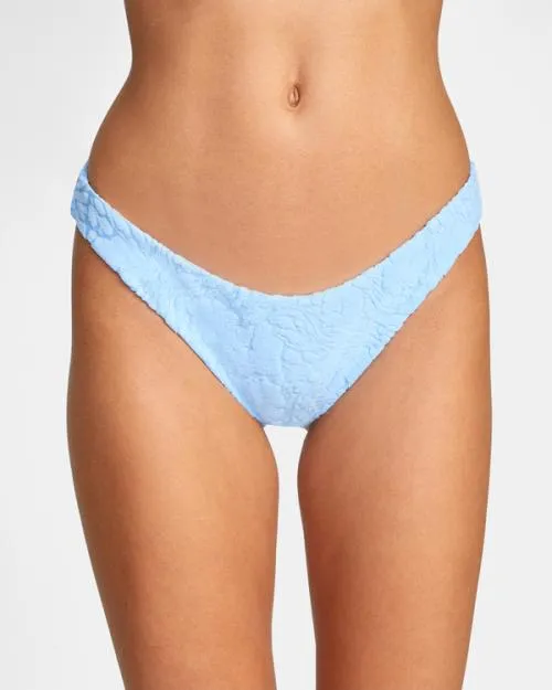 Rvca Wild Fleur Bikini Bottoms Ace Blue Women Bikini Bottoms
