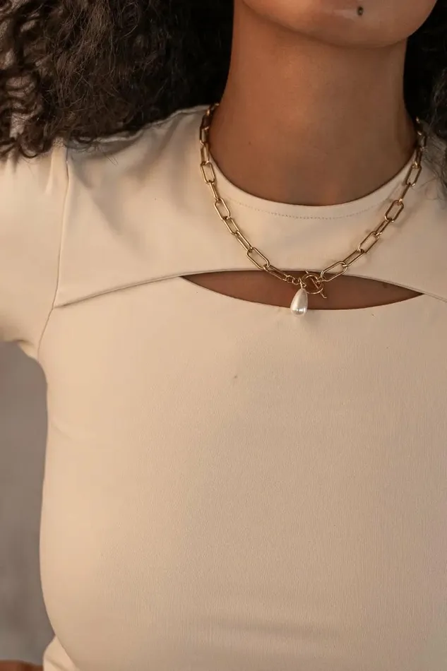 Samara Cut Out Top In Ivory Ivory Women Bohme Tops