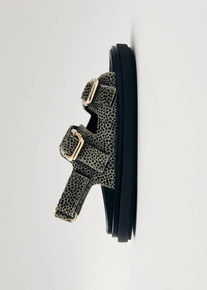 Sandals Women ALOHAS Harper Soft Grey Leather Sandals