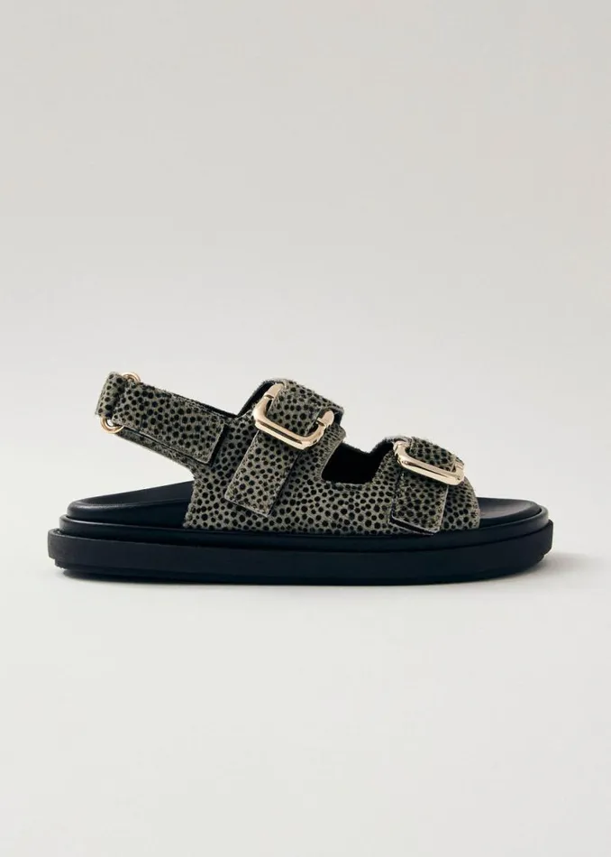 Sandals Women ALOHAS Harper Soft Grey Leather Sandals