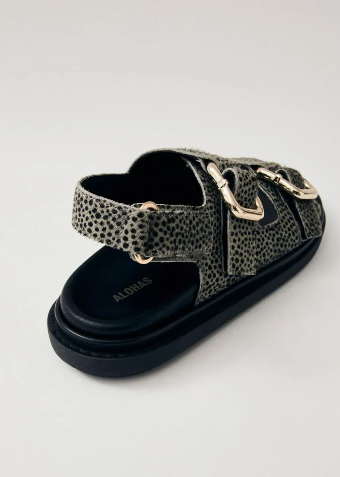 Sandals Women ALOHAS Harper Soft Grey Leather Sandals