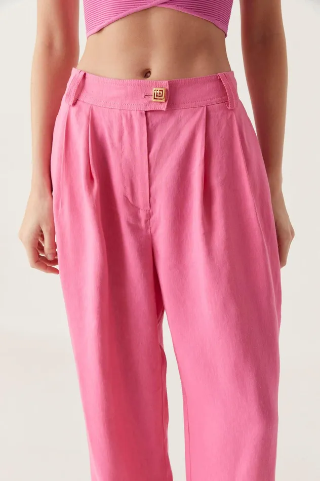 Sentiment Tailored Pant Brilliant Pink Women Aje Pants
