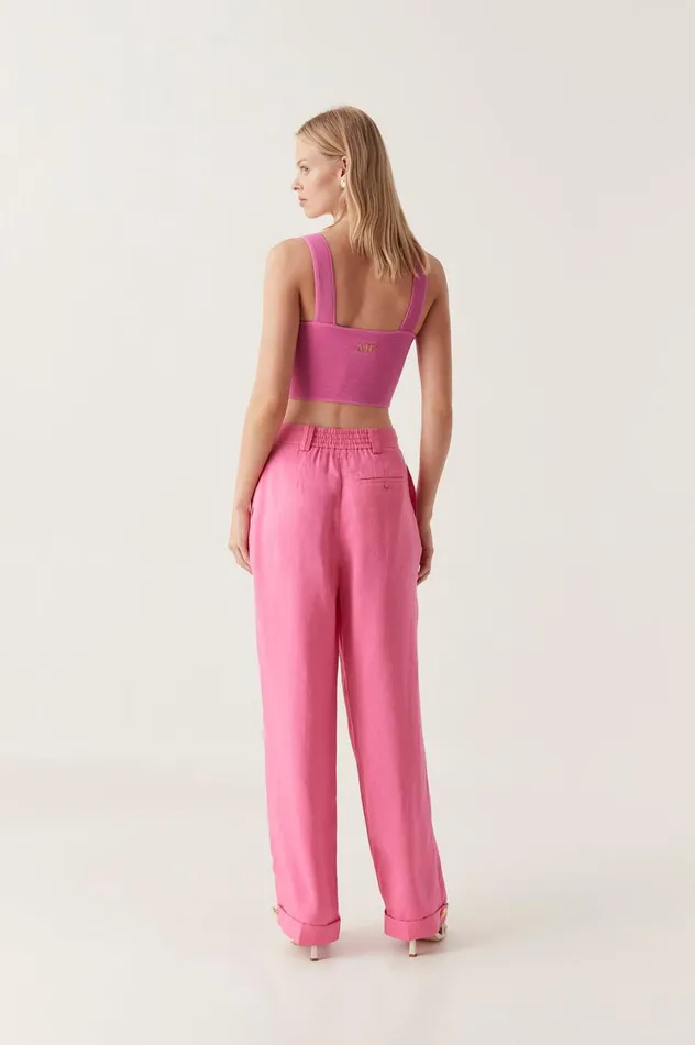 Sentiment Tailored Pant Brilliant Pink Women Aje Pants