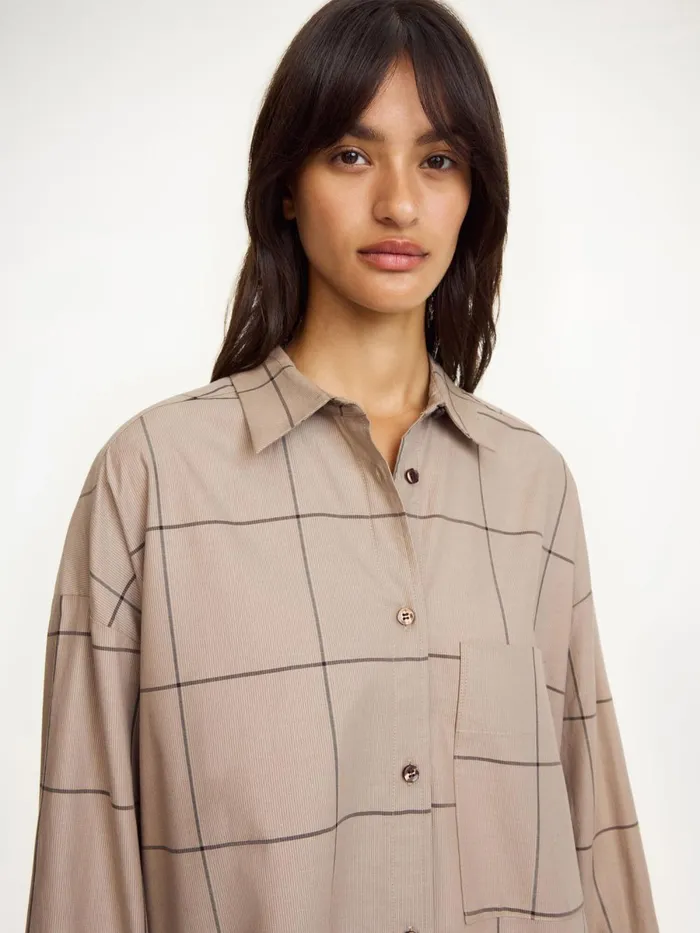 Shirts and Blouses Women By Malene Birger Derris Organic Cotton Shirt Autumn Check Shirts and Blouses Women By Malene Birger Derris Organic Cotton Shirt Autumn Check
