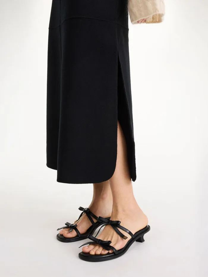 Skirts Women By Malene Birger Angello Wool Midi Skirt Black Skirts Women By Malene Birger Angello Wool Midi Skirt Black