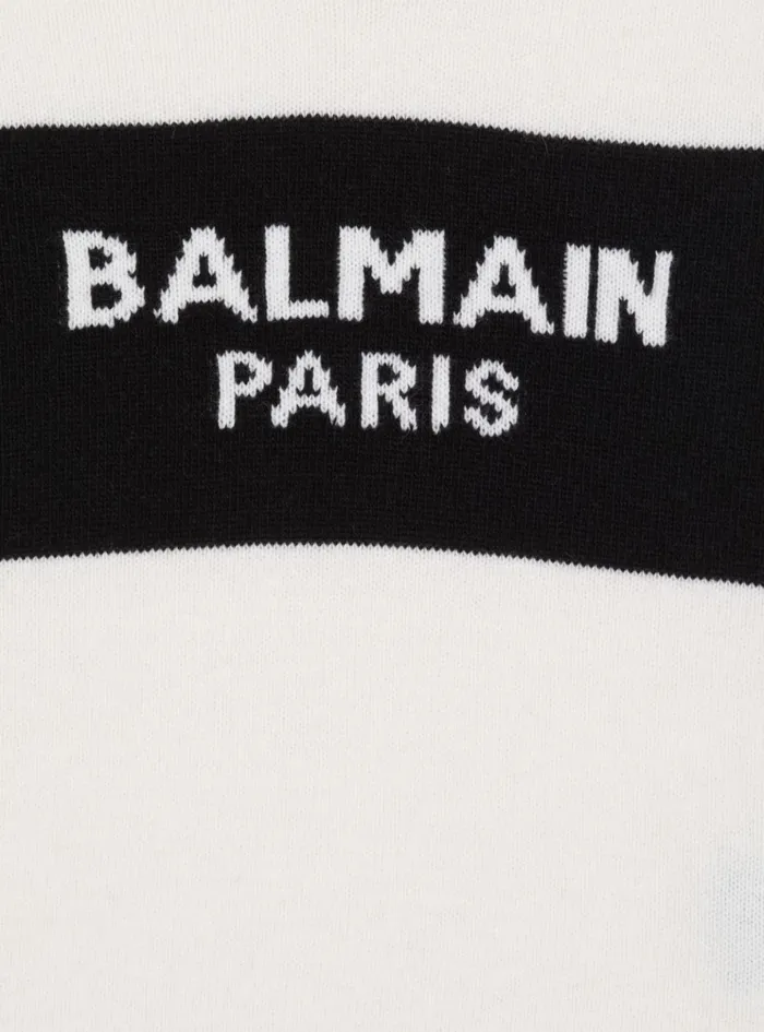 Sleeveless Knitted Paris Jumper Black Kids Balmain