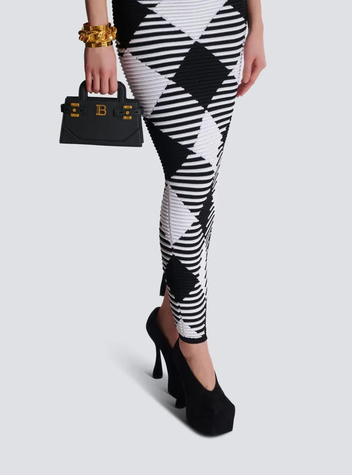 Small BBuzz Top Handle Bag In Grained Leather Black Women Balmain Handbags